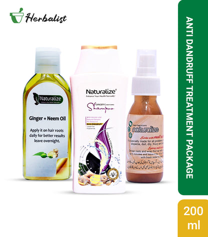 Anti Dandruff Treatment Package Naturalize By Dr. Bilquis Sheikh