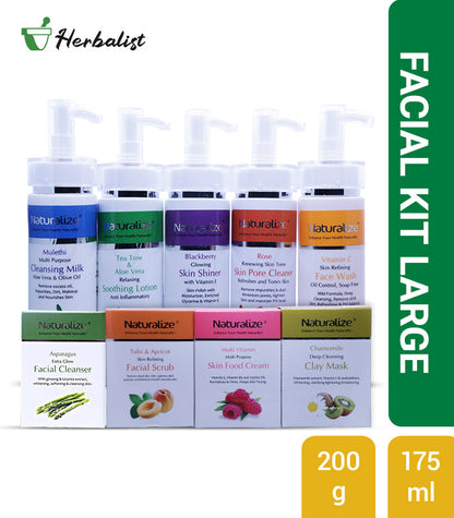 Naturalize Facial Kit - Large, Natural Ingredients for Radiant Skin by Dr. Bilquis Sheikh