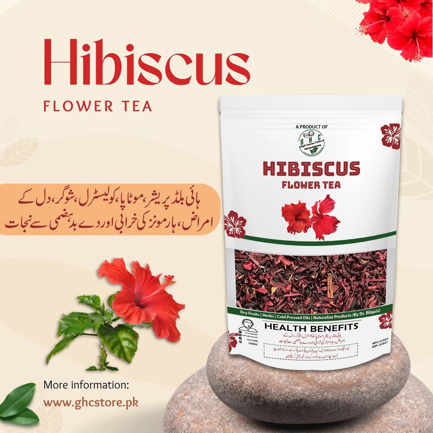 Hibiscus flower Tea Recommended by Dr Bilquis