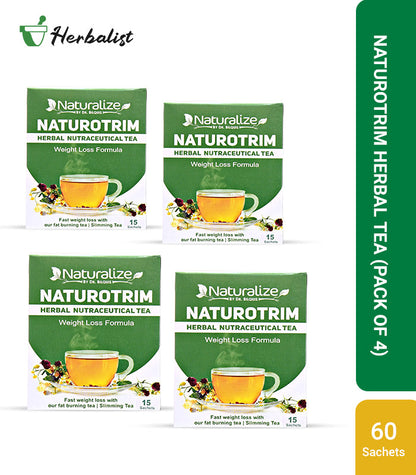 Naturotrim Herbal Tea - Herbal Nutraceutical Tea with Free Safoof e Hazim