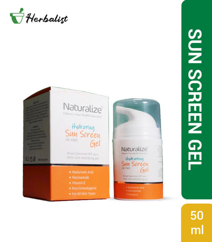 Sunscreen Gel Sunblock SPF 45+ Hydrating - Oil Free - Naturalize Dr. Bilquis Sheikh