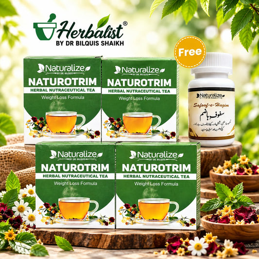 Naturotrim Herbal Tea - Herbal Nutraceutical Tea with Free Safoof e Hazim